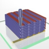 Illustration of 3D printed battery.
