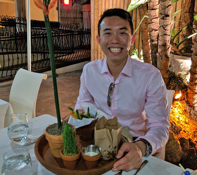 Celebrating a successful DARPA grant application at the kickoff in Miami, Florida. (Photo courtesy of Jeremy Huang)
