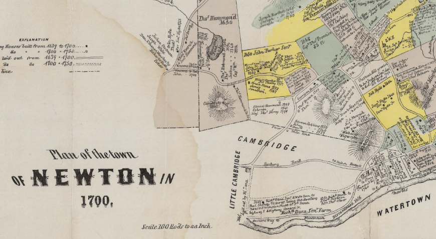 A map of Newton in 1700