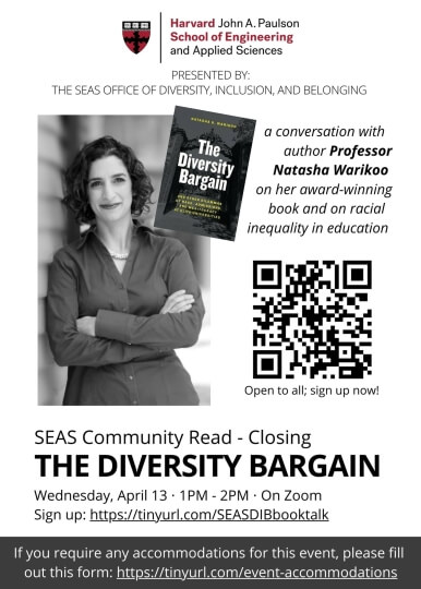 Community Read Poster 2022 featuring Professor Natasha Warikoo