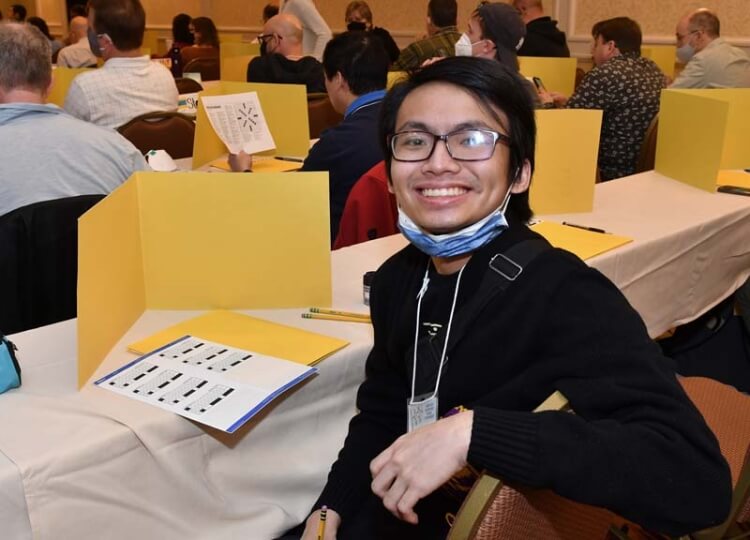 Paolo Pasco at a crossword puzzle competition