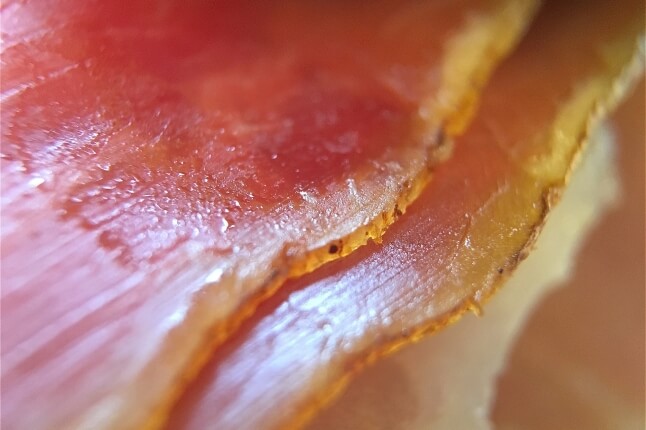 Close up of prosciutto ham