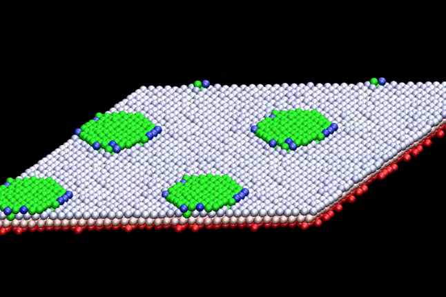image of atomic simulation of surface catalyst