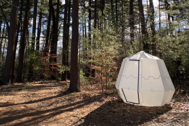 image of inflatable structure in the woods