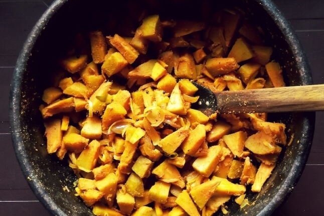 image of stir fried breadfruit dish
